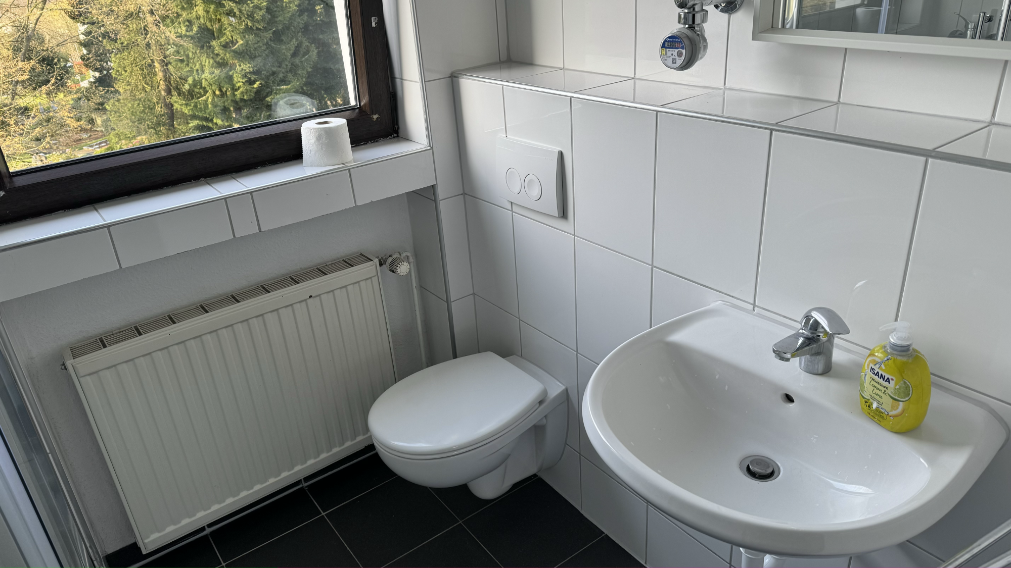 Badezimmer mit WC & Waschtisch